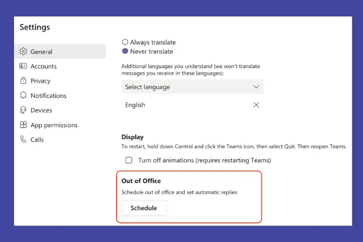 How to Set Out Office Messages in Microsoft Teams