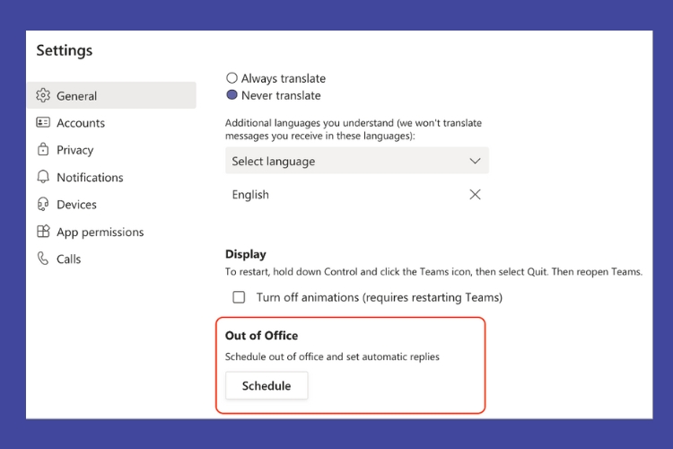 How to Set Out Office Messages in Microsoft Teams