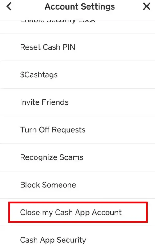 How to delete a Cash App account?
