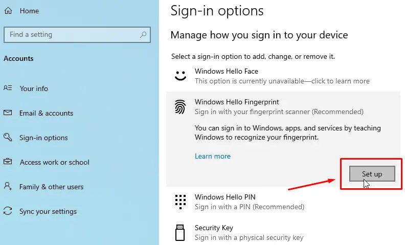 What is face and fingerprint login in Windows 10?