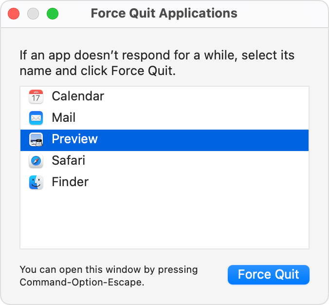 Force Quit Apps Programs On Mac