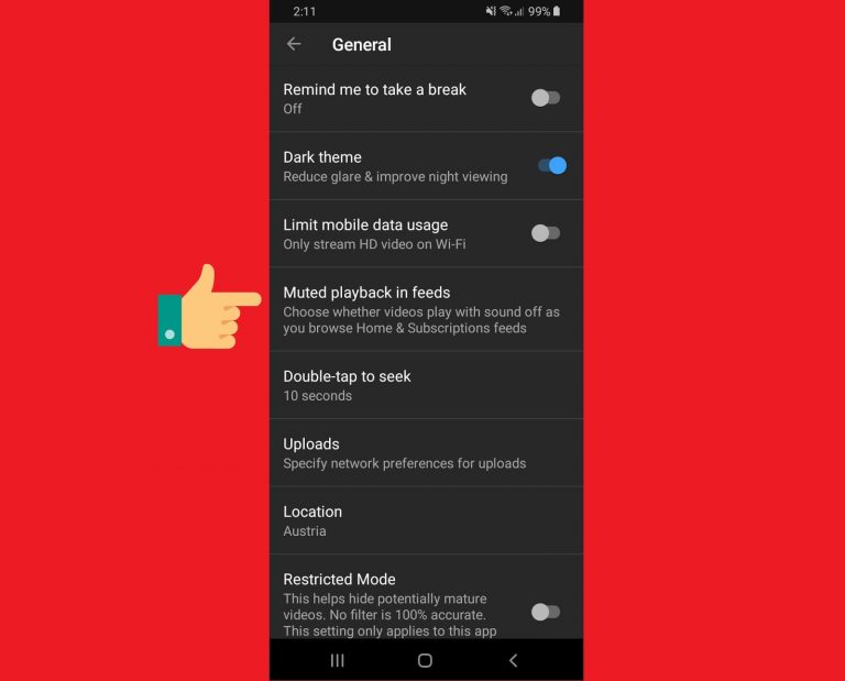 How To Disable Muted Playback In Feeds In Youtube On Android