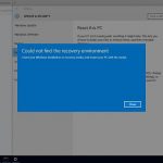 Cant Reset Windows 10 Could Not Find Recovery Environment