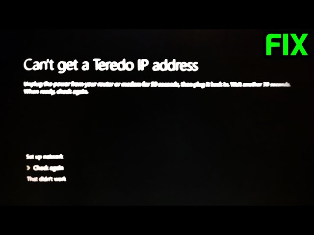 How to Fix Teredo Ip Address Xbox Series X
